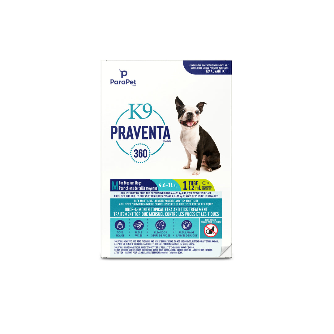 K9 PRAVENTA 360 Chien 10-10.9kg, Contient 1 Dose