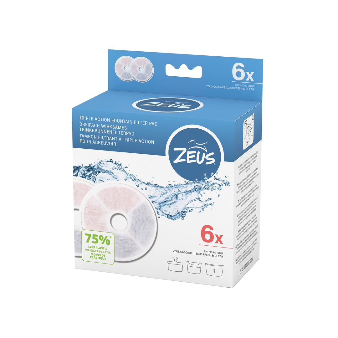 ZEUS Filtres à Triple Action pour Abrevoir Sans Rebord x6