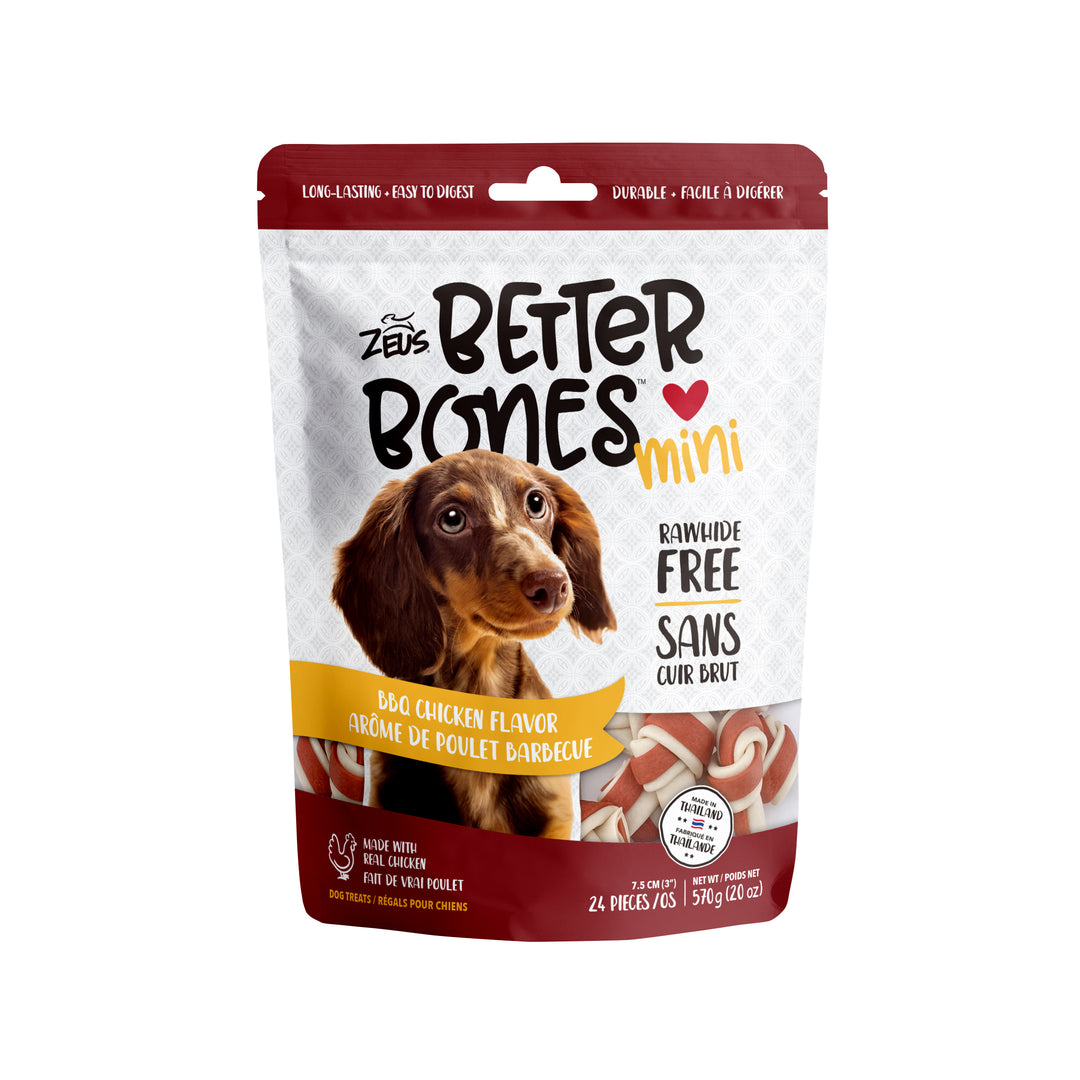 ZEUS BETTER BONES Gâteries Chien Mini Os Poulet Barbecue 3" 570g