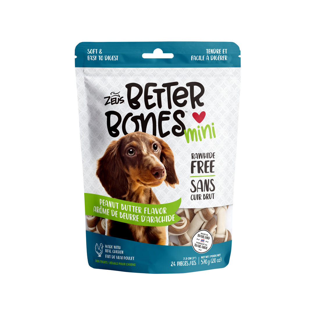 ZEUS BETTER BONES Gâteries Chien Mini Os Arachide 3" 570g