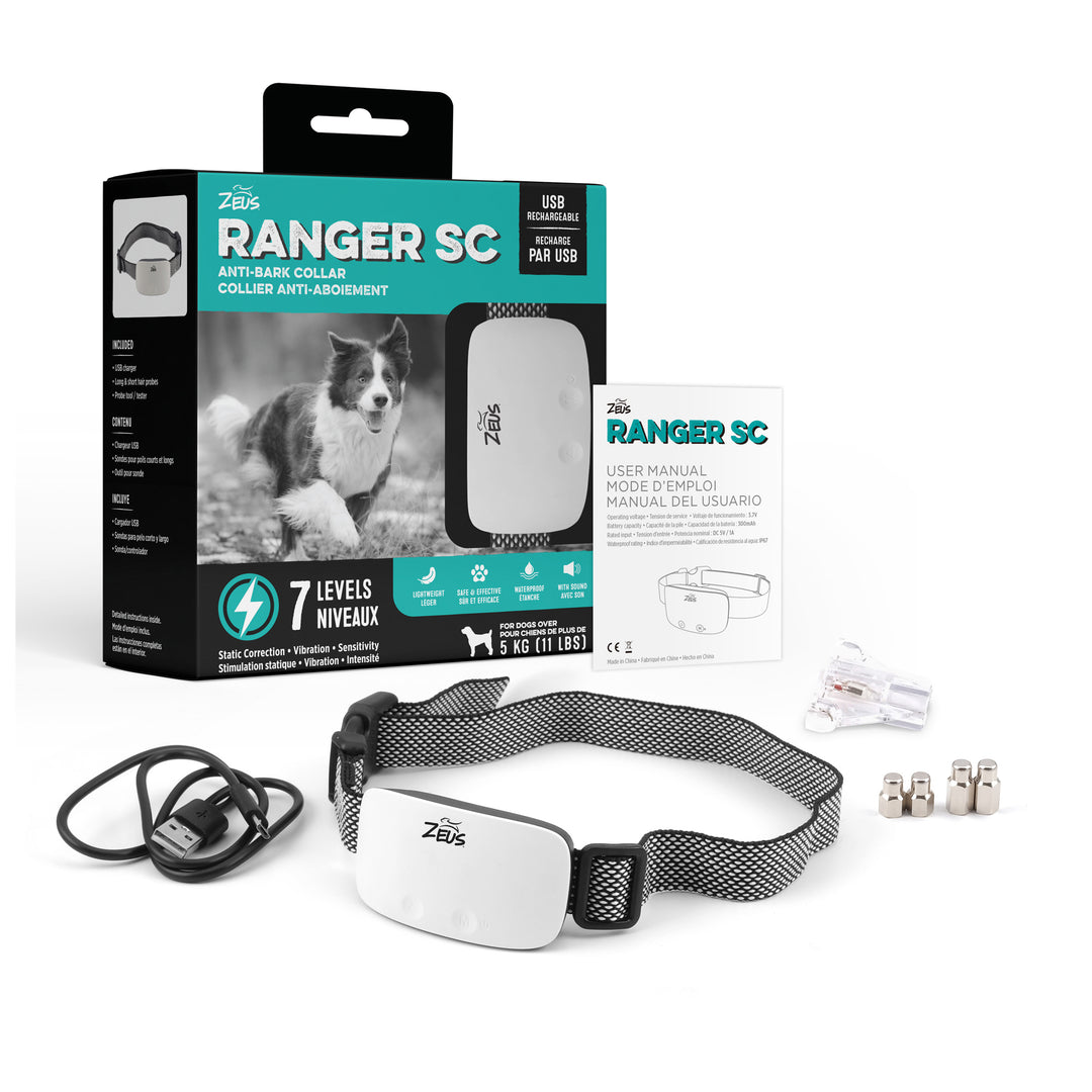 RANGER ZEUS Collier Anti-Aboiement Statique
