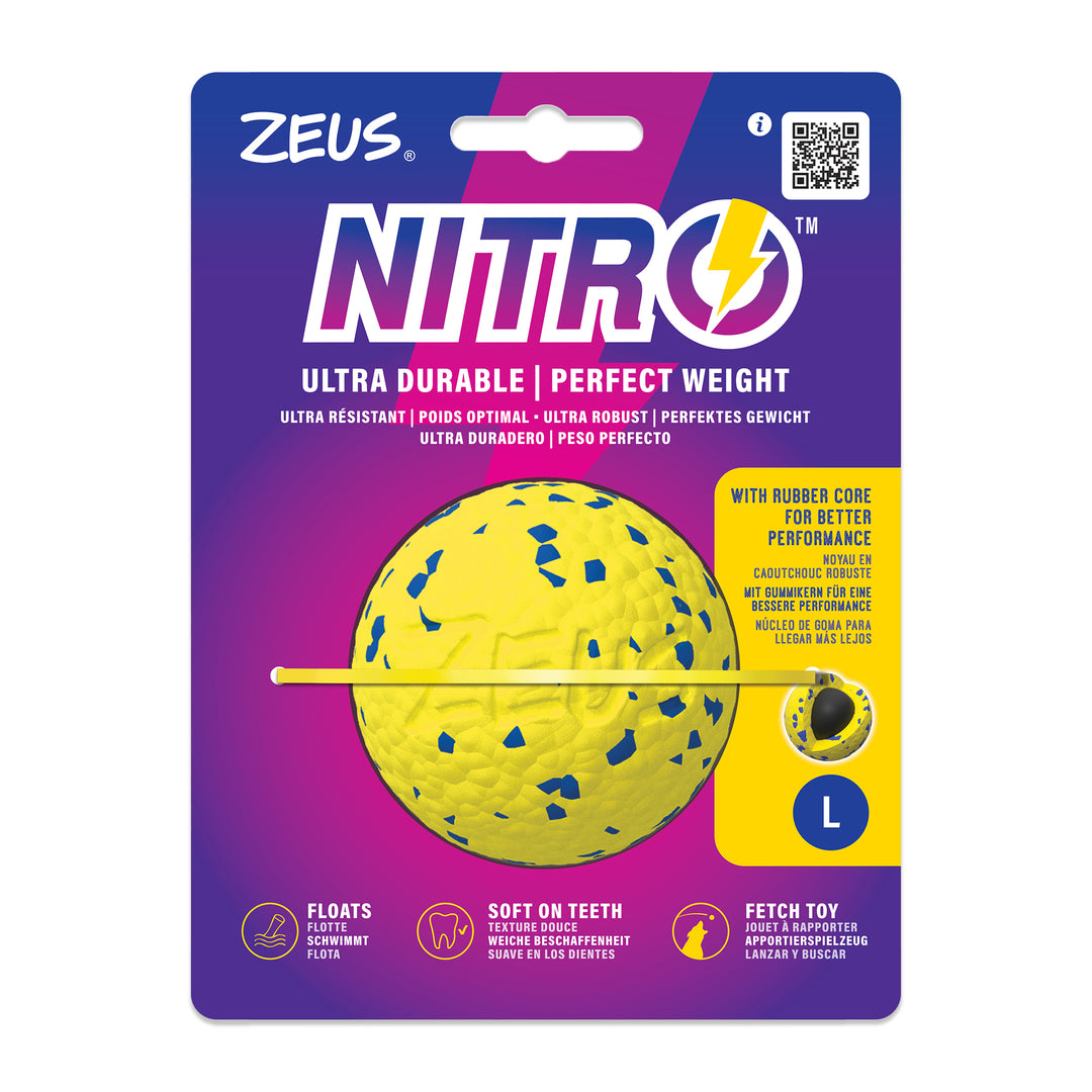 ZEUS NITRO Jouet Chien Balle Lestée L 3"