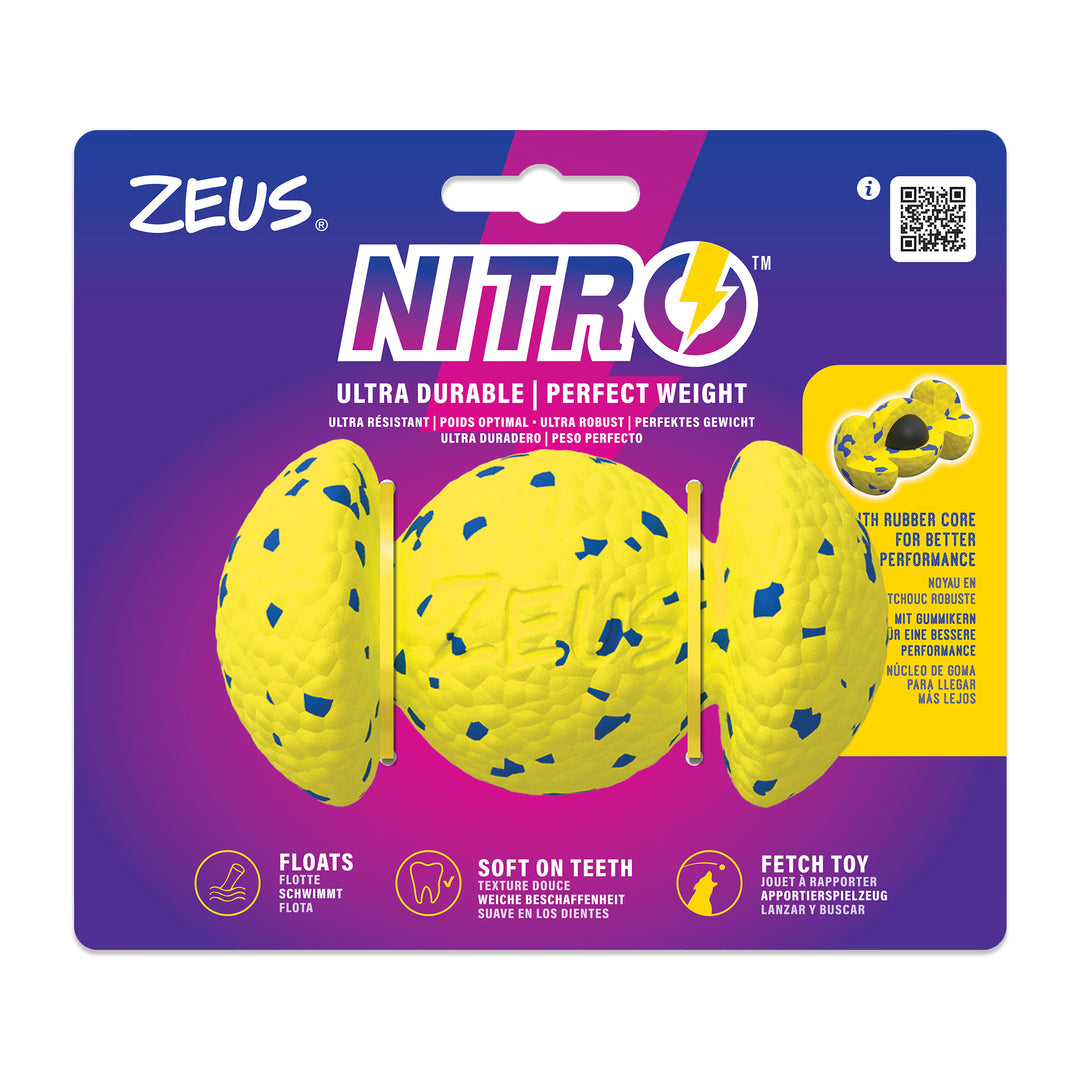 ZEUS NITRO Jouet Chien Balle Lestée Agrippante 9"