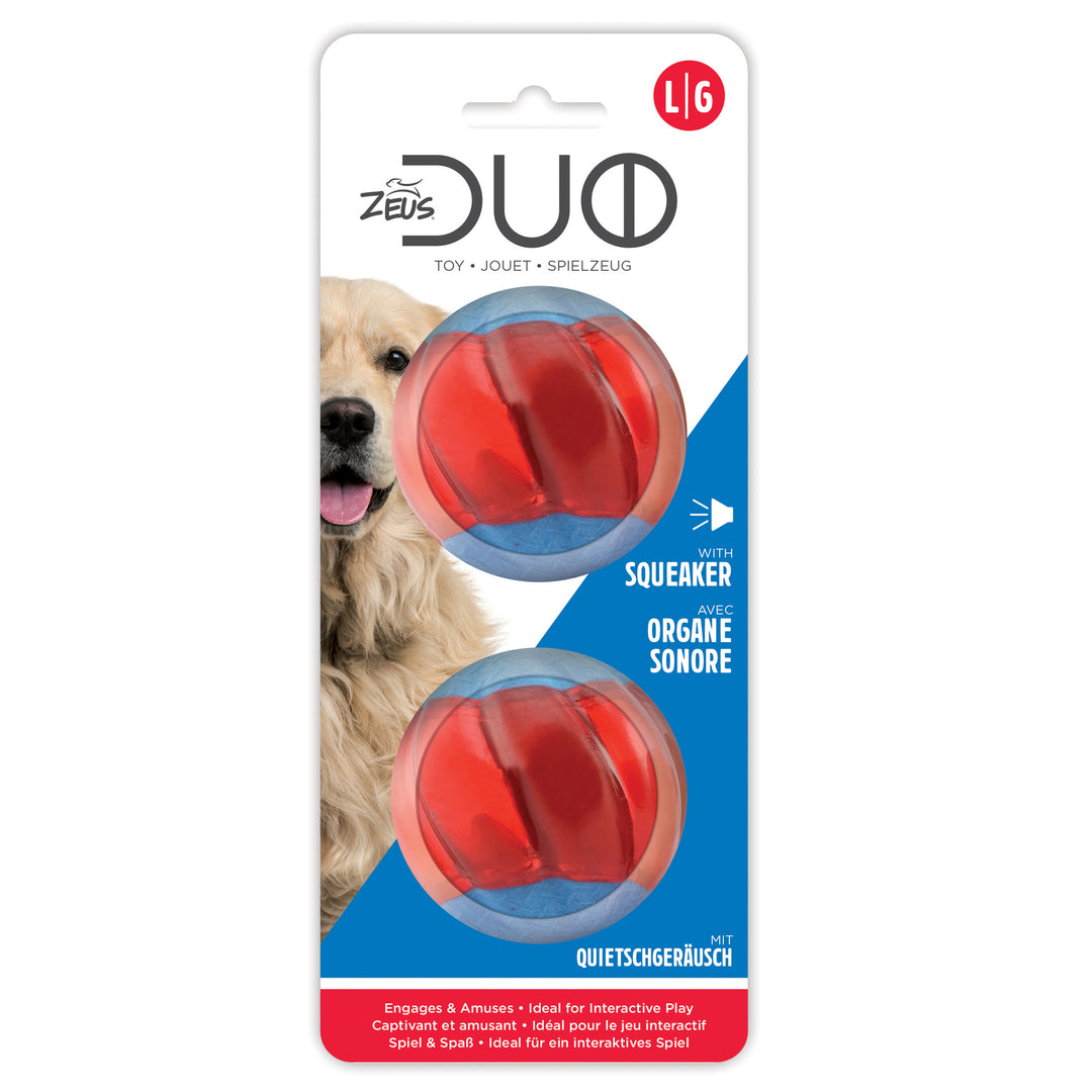 ZEUS Jouet Chien Balles Duo/Organe Sonore 2.5"