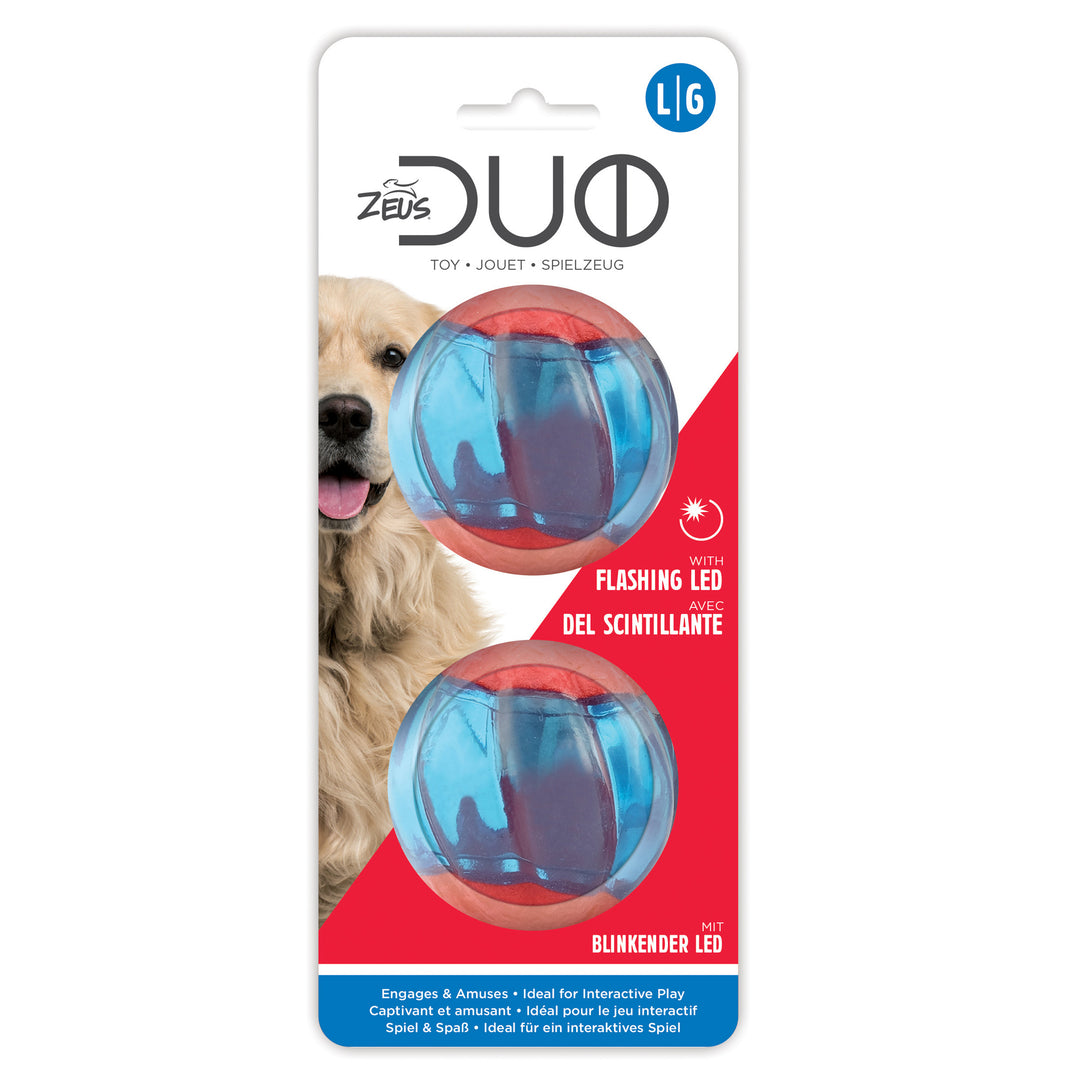 ZEUS Jouet Chien Balles Duo à Del 2.5"