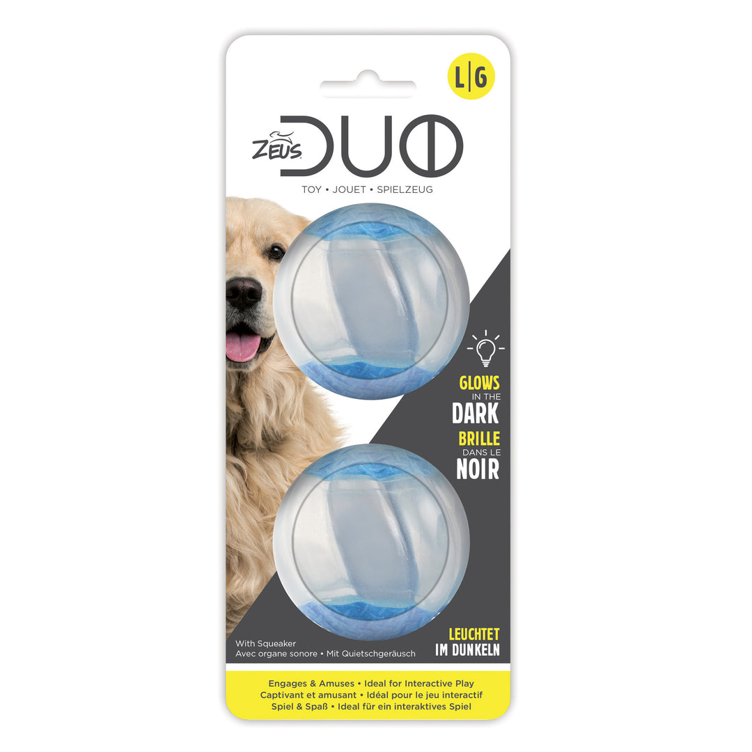 ZEUS Jouet Chien Balles Duo/Phosphorescentes 2.5"