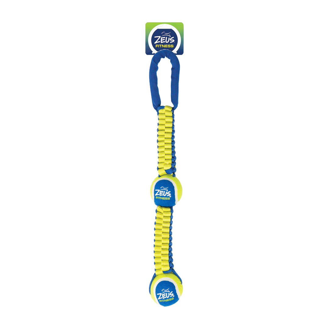 ZEUS FITNESS K9 Jouet Chien Double Balle/Scoubidou à Tirer 20"