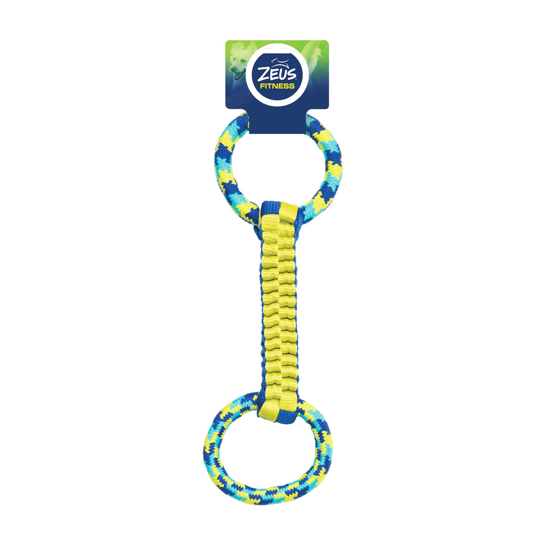 ZEUS FITNESS K9 Jouet Chien Anneaux Corde/Scoubidou à Tirer XL 16"