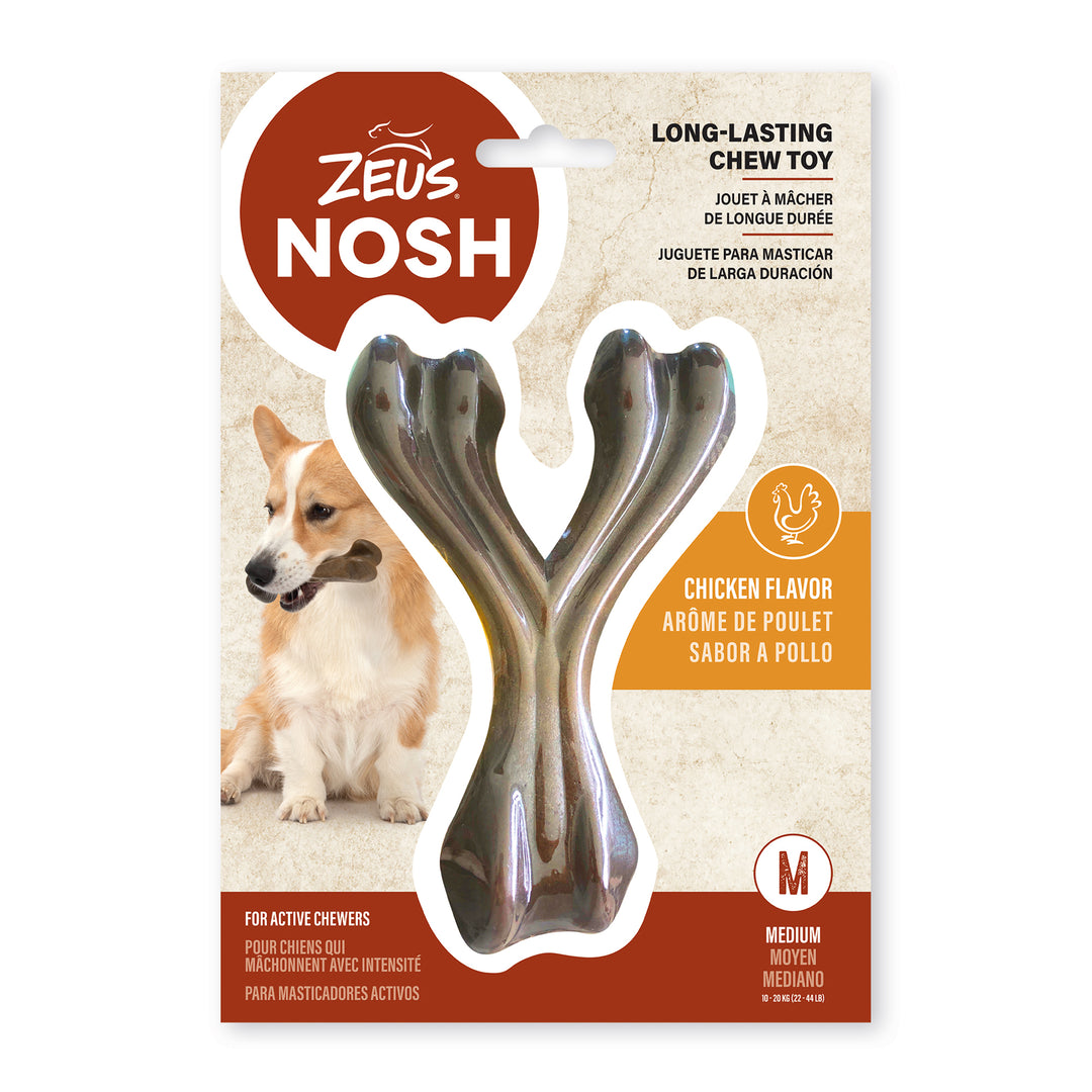 ZEUS NOSH Jouet Chien Os du Bonheur Poulet M