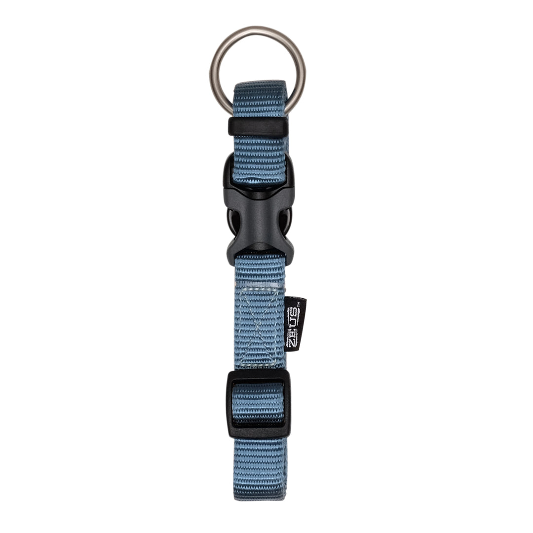 ZEUS Collier Réglable Nylon L 3/4x14-22" Azur