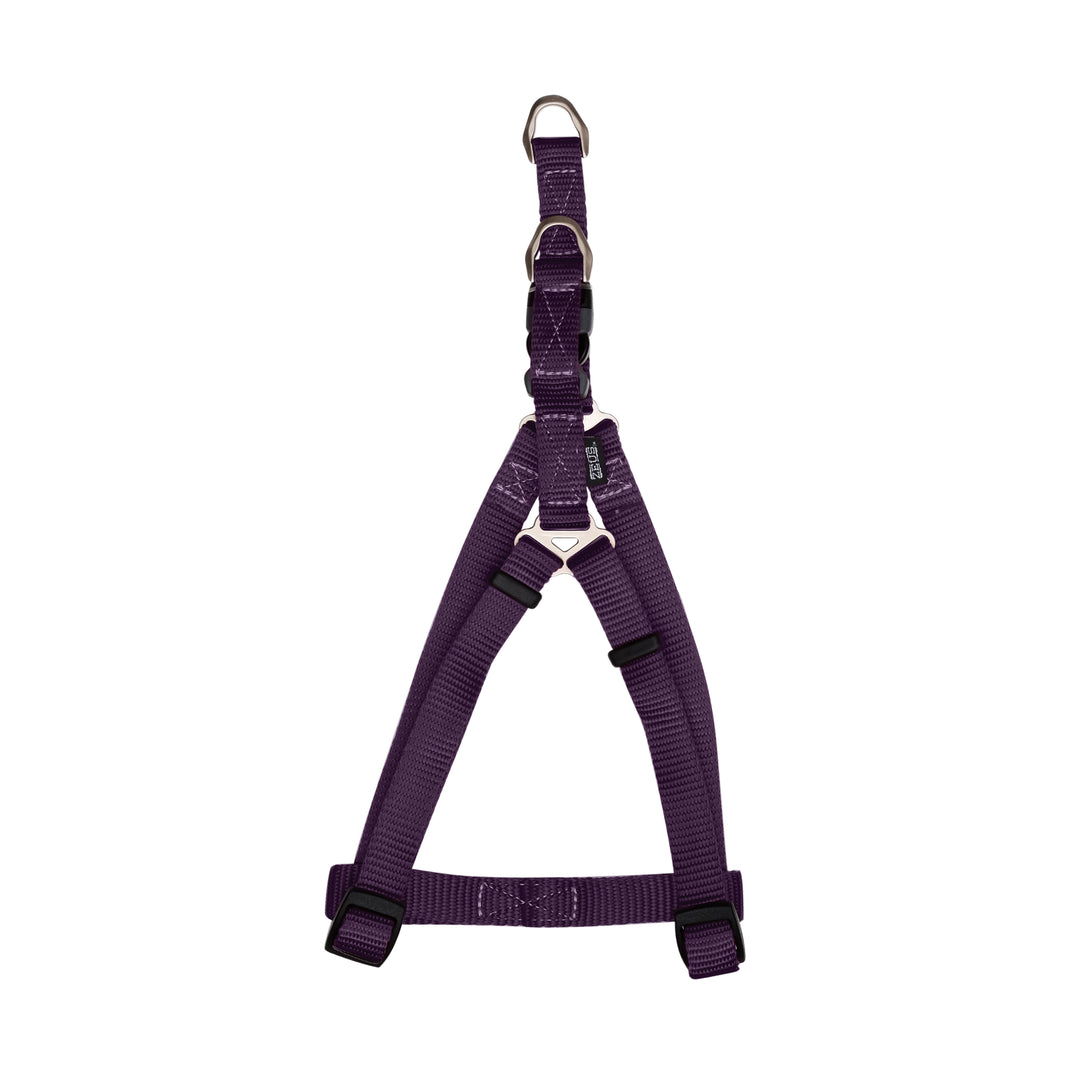 ZEUS Harnais Nylon Fixation Rapide M 1/2x17-22" Aubergine