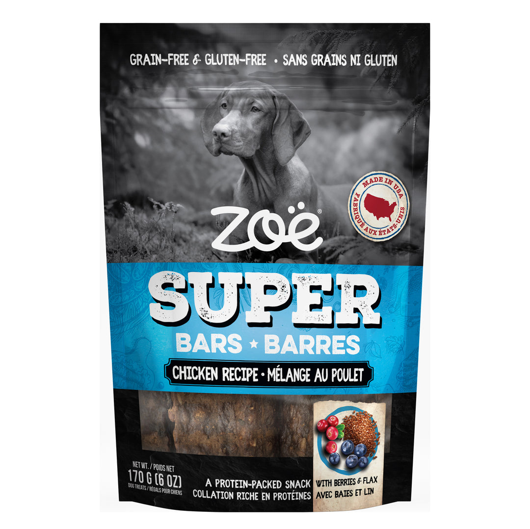 ZOE SUPER BARS Gâteries Chien Mélange au Poulet 170g
