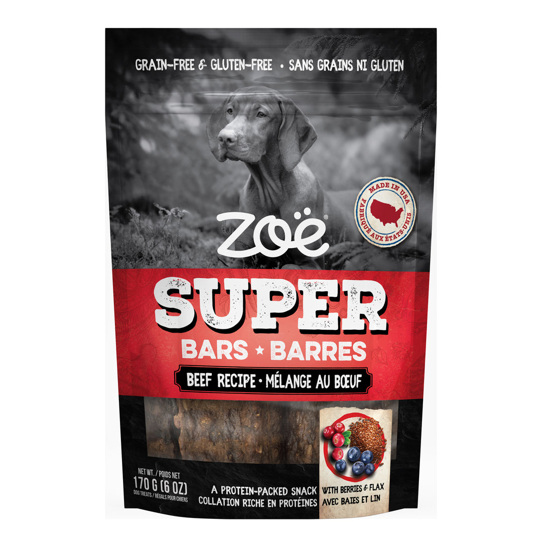 ZOE SUPER BARS Gâteries Chien Mélange Boeuf 170g
