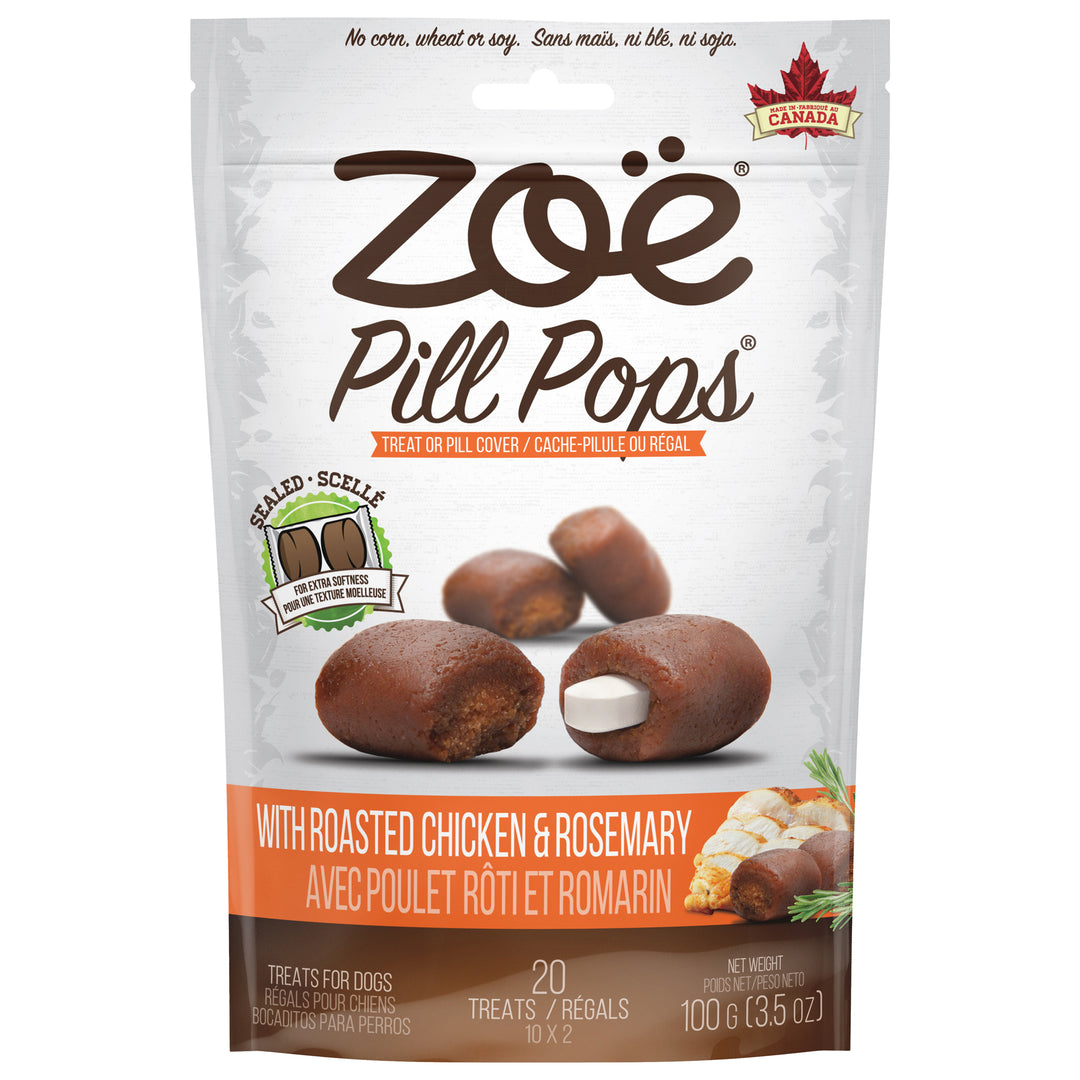 ZOE PILL POPS Gâteries Chien Poulet Rôti & Romarin 100g