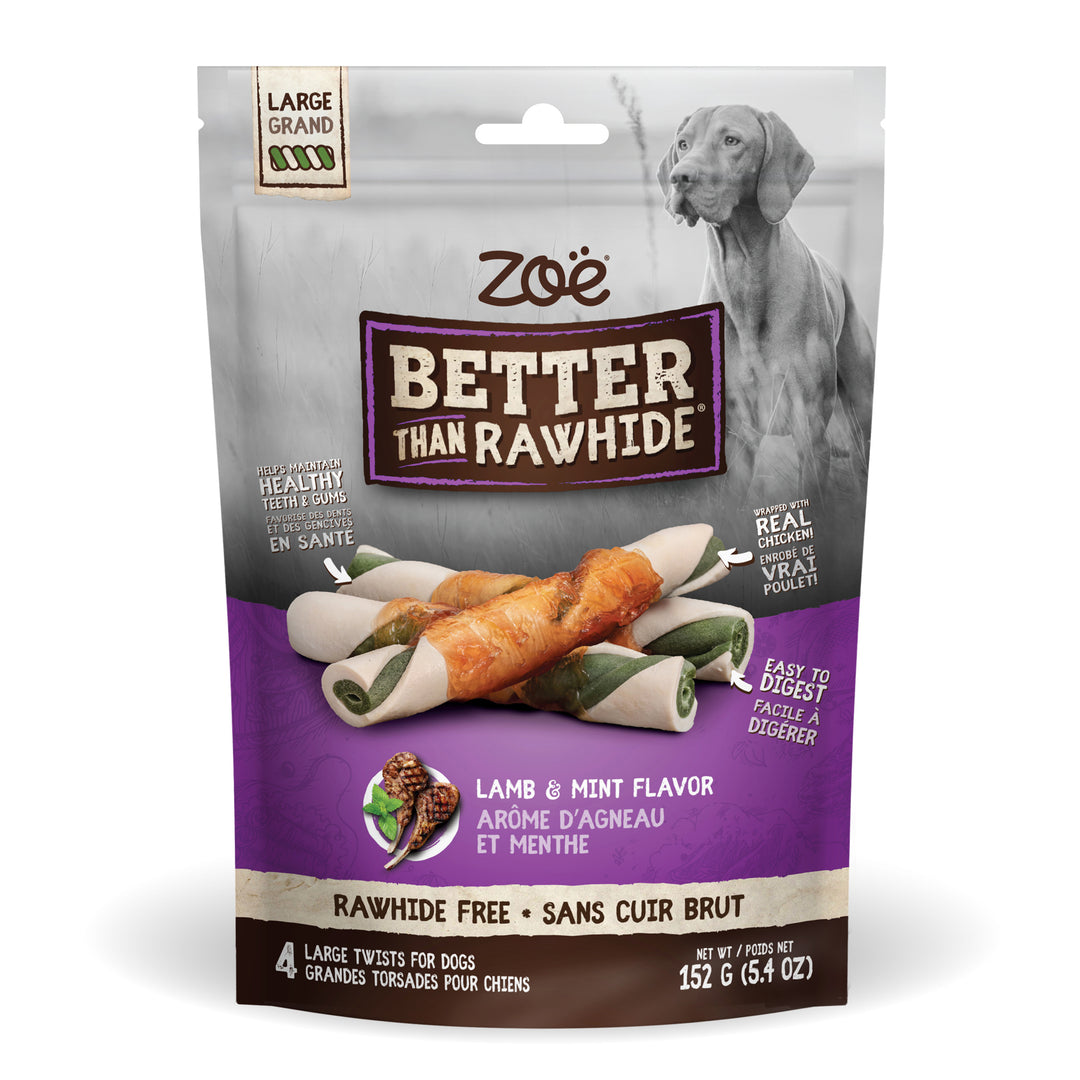 ZOE BETTER THAN RAWHIDE Gâteries Chien Bâtonnets Agneau 152g